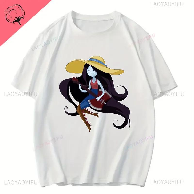 Fashion Adventure Time Cotton T Shirt Marceline The Vampire Queen Short Sleeve T-Shirt Summer O-neck Clothes Unisex Casual Tops