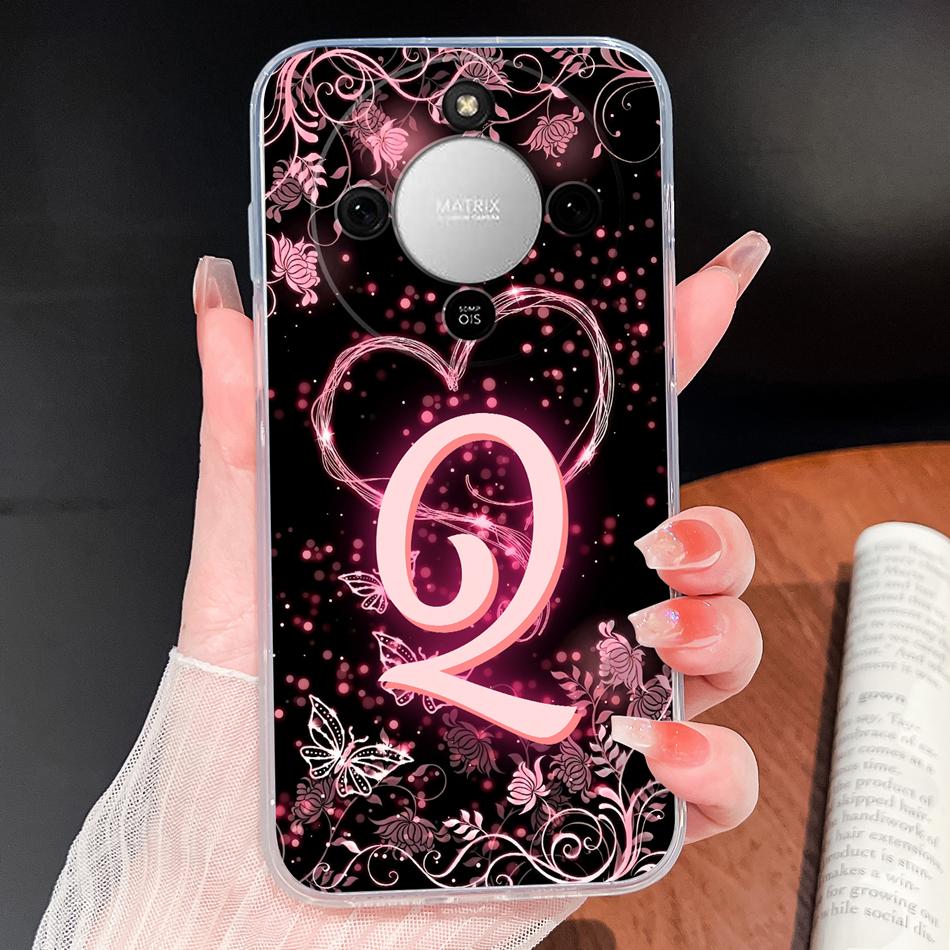 For Honor X6D X8D X9D 4G 5G Case Dreamy Color Letters Clear Covers For HonorX6D X 8D X9D Soft TPU Silicone Anti Drop Back Cover