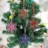 Best-selling Christmas Snowflake Zinc Alloy Ornaments Colorful Snowflake Pendants Christmas Trees  Small Commodities