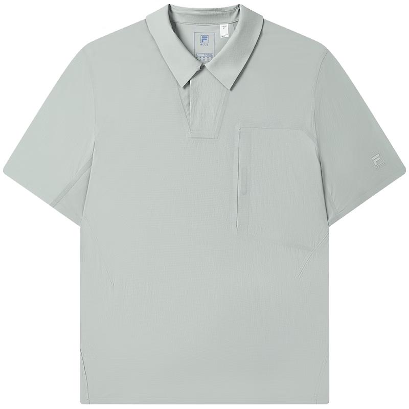 FILA Men s Woven Short-Sleeve Polo Shirt L