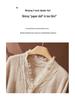 2025 Herbst/Winter Damen V-Ausschnitt Kaschmir Spitzen Strickjacke