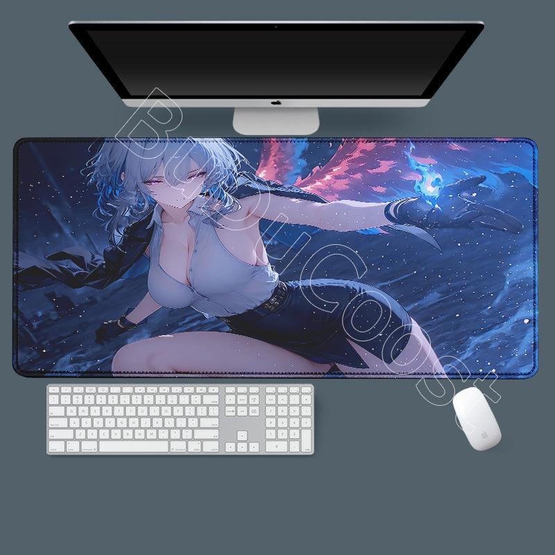 Kawaii Anime Girl Galbrena Desk Mat Non-slip Gamer Mouse Pad 1200x600mm Mousepad Computer Wuthering Waves Laptop PC Keyboard Pad