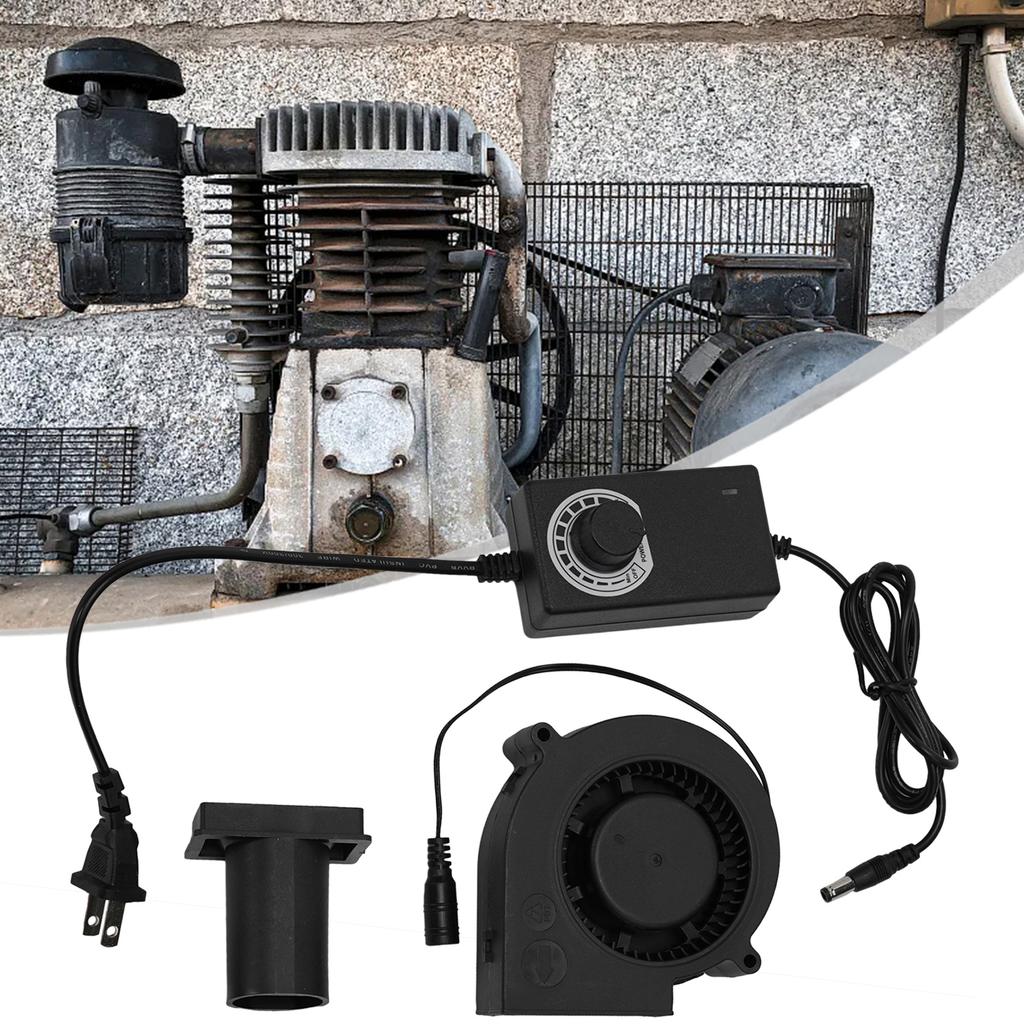 Turbo Fan Blower Home Stove Adjustable Air Airflow Compact Convenient DC Double Ball Firewood High Speed Control