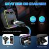 Car Handsfree Bluetooth 5.0 FM Transmitter Dual USB Fast Light Charger Player 3.1A MP3 Ambient Modulator Colorful M2S9