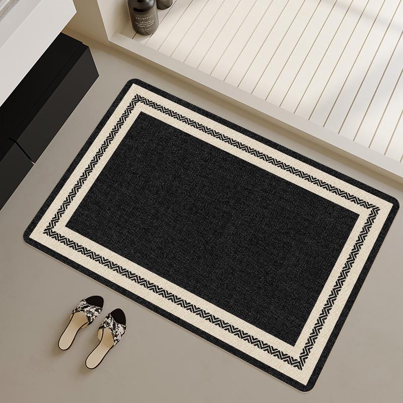 Household Wear-resistant Anti Slip Bathroom Foot Mat Absorbent Quick Drying Bathroom Floor Mat