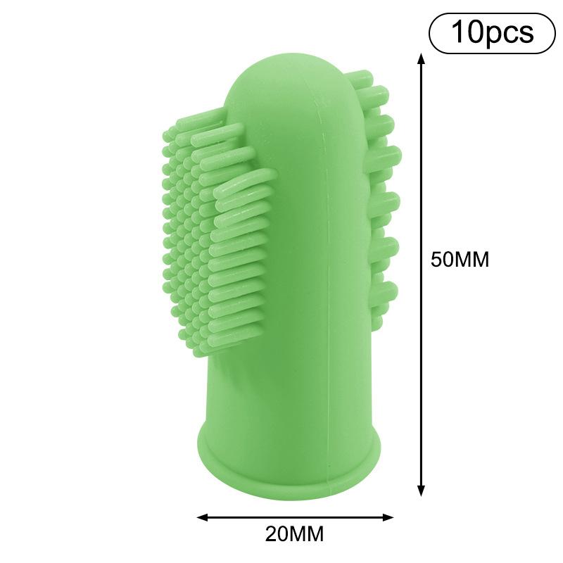 

10 шт. Силіконова м’яка зубна щітка для пальців, зубна щітка для домашніх тварин, засіб від неприємного запаху з рота, силіконова зубна щітка для пальців, товари для тварин