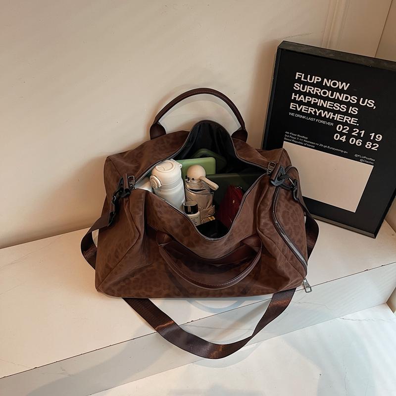 Geantă Sport de Capacitate Mare Imprimeu Leopard Geantă de Voiaj Geantă Fitness Geantă Duffel