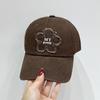 Flower letter embroidery soft top baseball cap children spring and autumn versatile street face small versatile cap