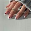 French Wearable Manicure, Simple, Sweet, Red, Love, White, European And American Style, Removable Manicure