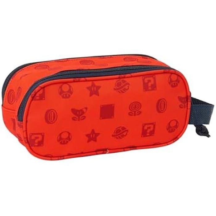 Trousse double 3D - SAFTA - SUPER MARIO 3D - Confortable - Polyvalente - Enfants scolaires