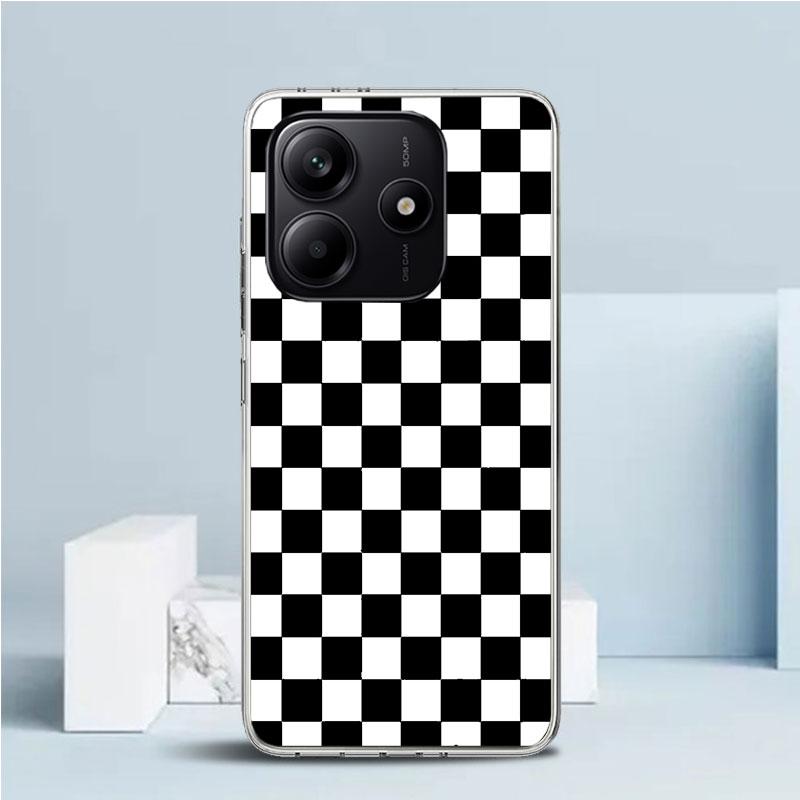 Retro Classic Chess Board Grid Soft Cover for Xiaomi Redmi Note 15 14 13 12 Pro Plus Phone Case 14S 11S 11T 11E 10S 10 4G Patter