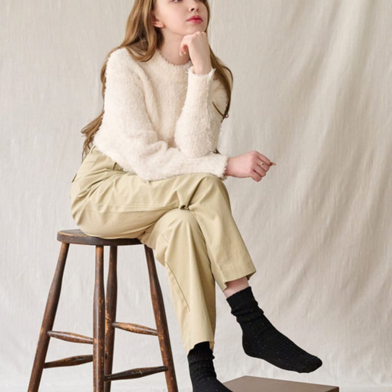 Lululela Christmas Wool Knit Twisted Socks (4 Colors)