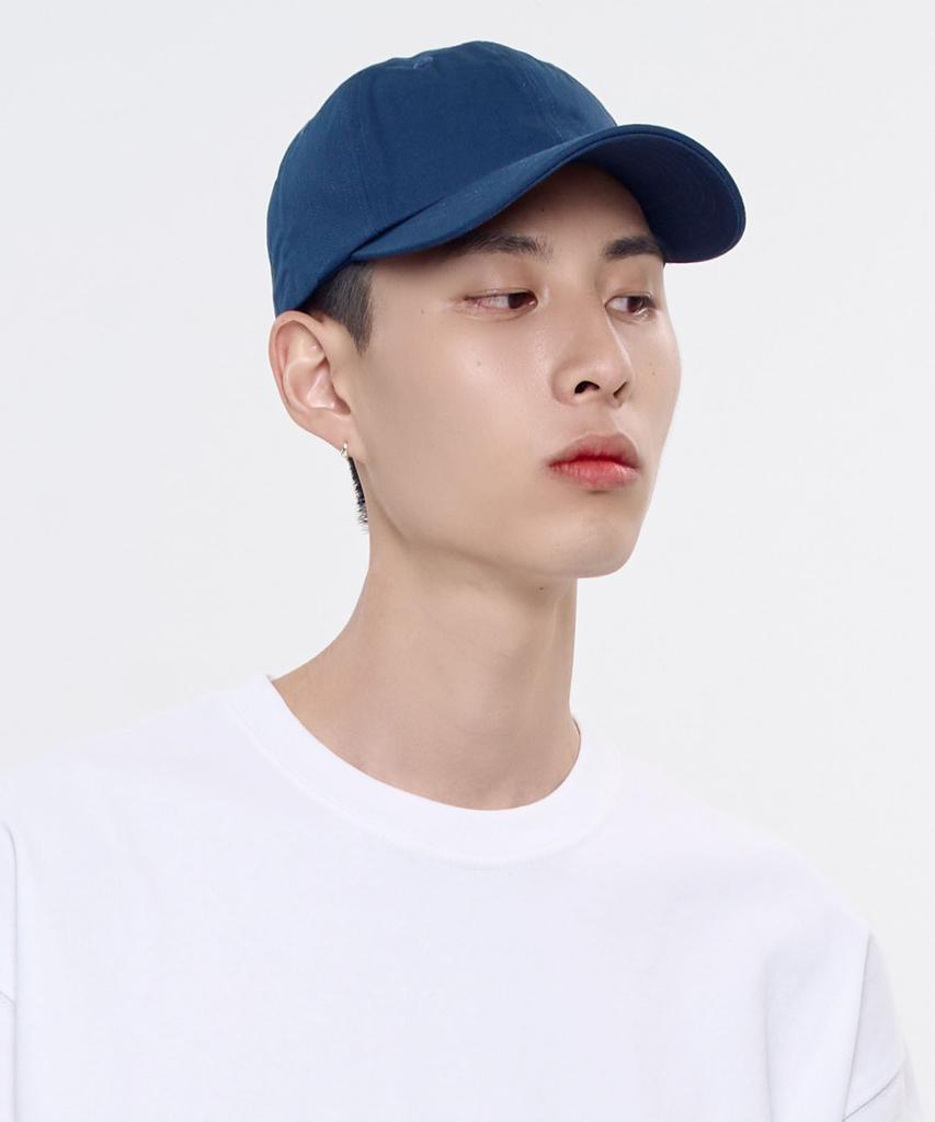 Yunaitideuaeseul Plain Low Cotton Ball Cap_Navy