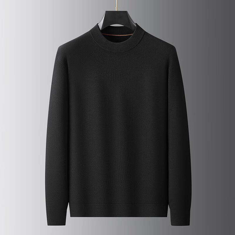 Dibinzhe Men's Plus Size Round Neck Knit Sweater