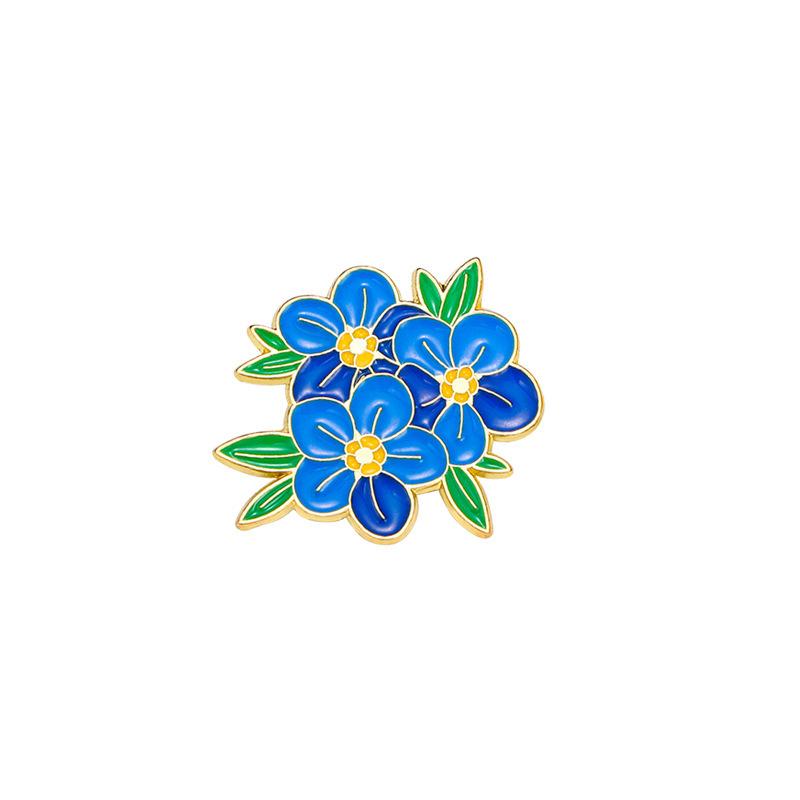 Original Plant Flower Series Alloy Brooch Colorful Flower Clothes Bags Accessories