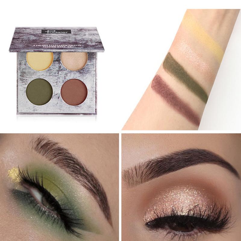 

Pudaier Четырехцветная палитра теней для век Earth Glitter Pearl Matte Multicolor 05