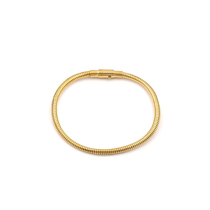 Titanium Steel Elastic Snake Chain Bracelet Female Personality Versatile Press Buckle Titanium Steel Hand Jewelry