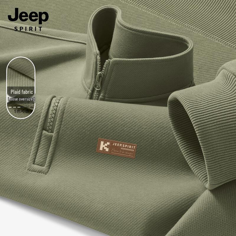 JEEP SPIRIT Men's 2025 Autumn Casual Sports Pullover Sweatshirt
