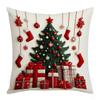 Santa Claus Bell Garland Pillow Cover Christmas Decorative Sofa Cushion Pillow Cover