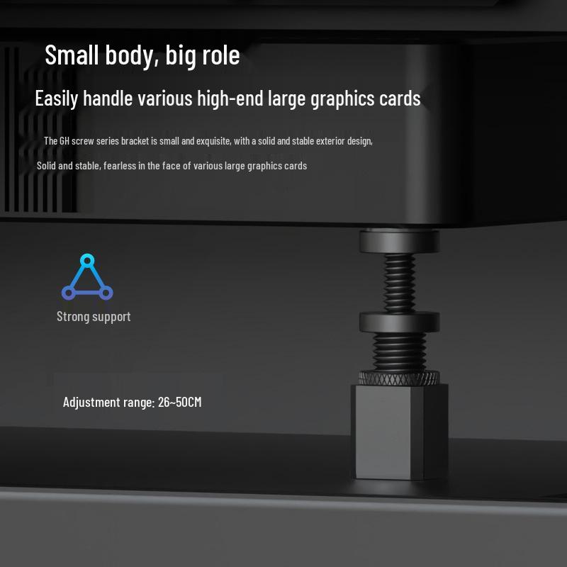 Adjustable All-Aluminum Vertical Telescopic Graphics Card Support with Magnetic Suction