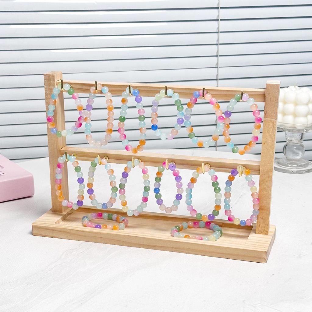 1pc Wooden bracelet rack, bracelet and earring storage rack, store jewelry display rack, jewelry collection rack