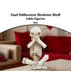 A84E-Skull Shelf Decor,Skeleton Figurine,Halloween Gothic Home Decor,Antique Accent Statue,Collectible Figurines Set Of 3