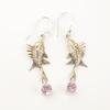 Morganite Gemstone 925 Sterling Silver Jewelry Handmade Dangle Earrings 2.17" EE-148-15