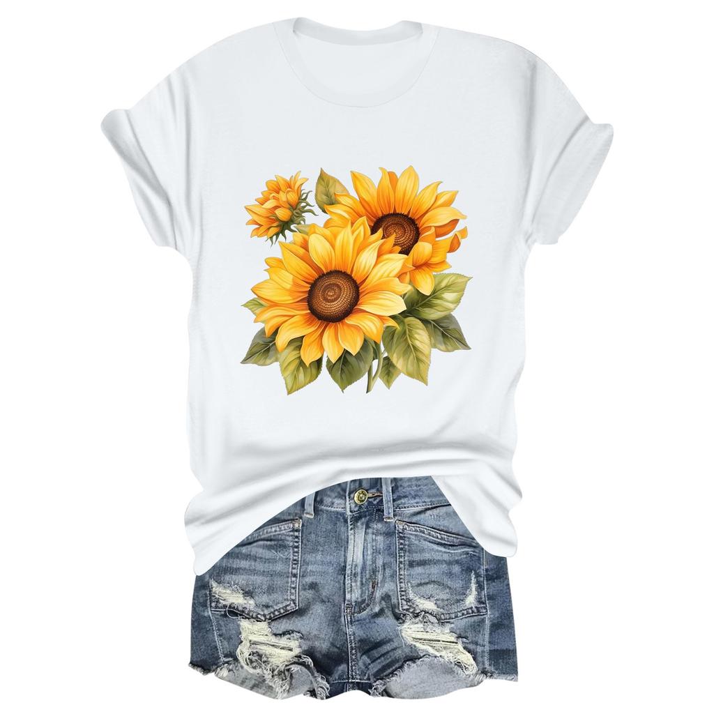 Child Casual Daily Round Neck Printed Short Sleeved T-shirt Letter Top
