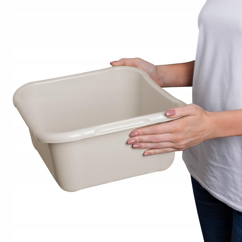 KADAX Square Bowl Plastic Basin Large With Handles