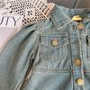 Girls' Casual Denim Dress with Lapel - New Spring & Autumn Fashion AQA025