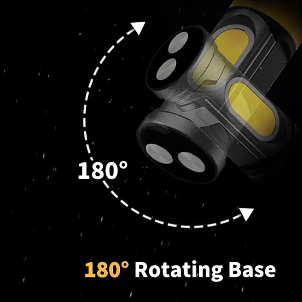 Super Bright LED Work Light Rechargeable Rotating Magnetic Base Magnetic Work Inspection Lamp Durable 5200mAh