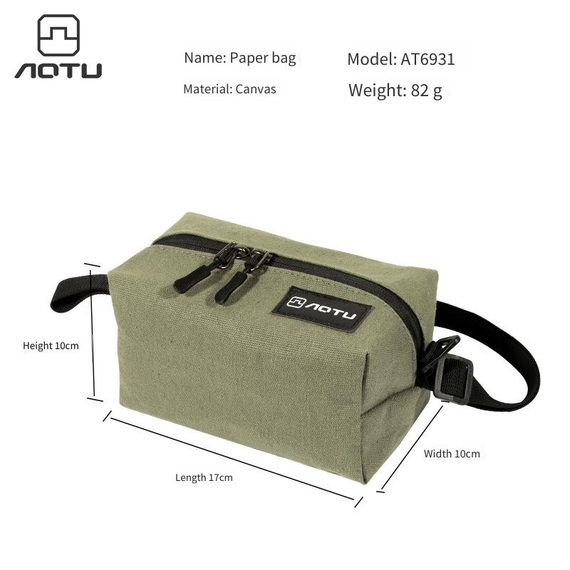 Outdoor Camping Tissue Storage Box Canvas Living Room Household Storage Bag Dining Table Car Cup Holder Paper Towel Box Sleeve