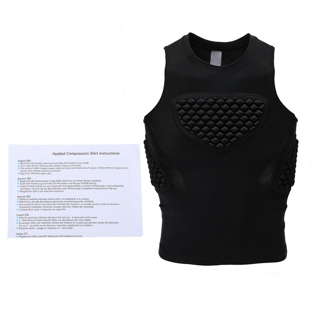 Baseball Chest Protector for Youth Adult Padded Compression Rib Sternum Heart Guard for Football Softball Lacrosse 9 10Y