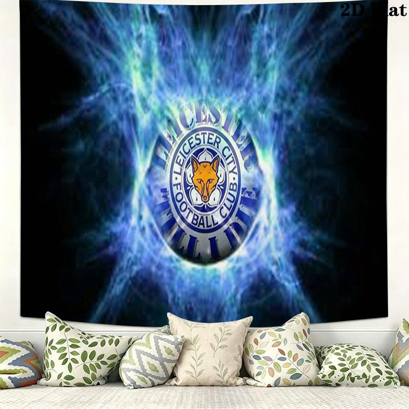 Leicester City FC Wall Tapestry Aesthetic Wall Hanging Printed Fabric Blanket Decorative Tapestries for Bedroom Living Room Home Decor