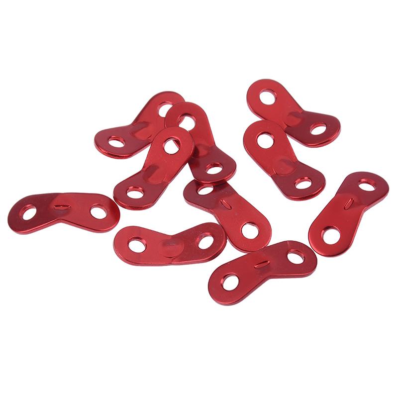 

10 шт. натяжители для шнуров для кемпинга на открытом воздухе, натяжители для тросов для палаток 40*14*0.2mm красный