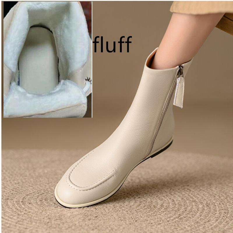 

Fashion AIYUQI Women Ankle Boots 2025 New Genuine Leather Short Boots Women Flat Winter Fashion Women Knight Boots 265
