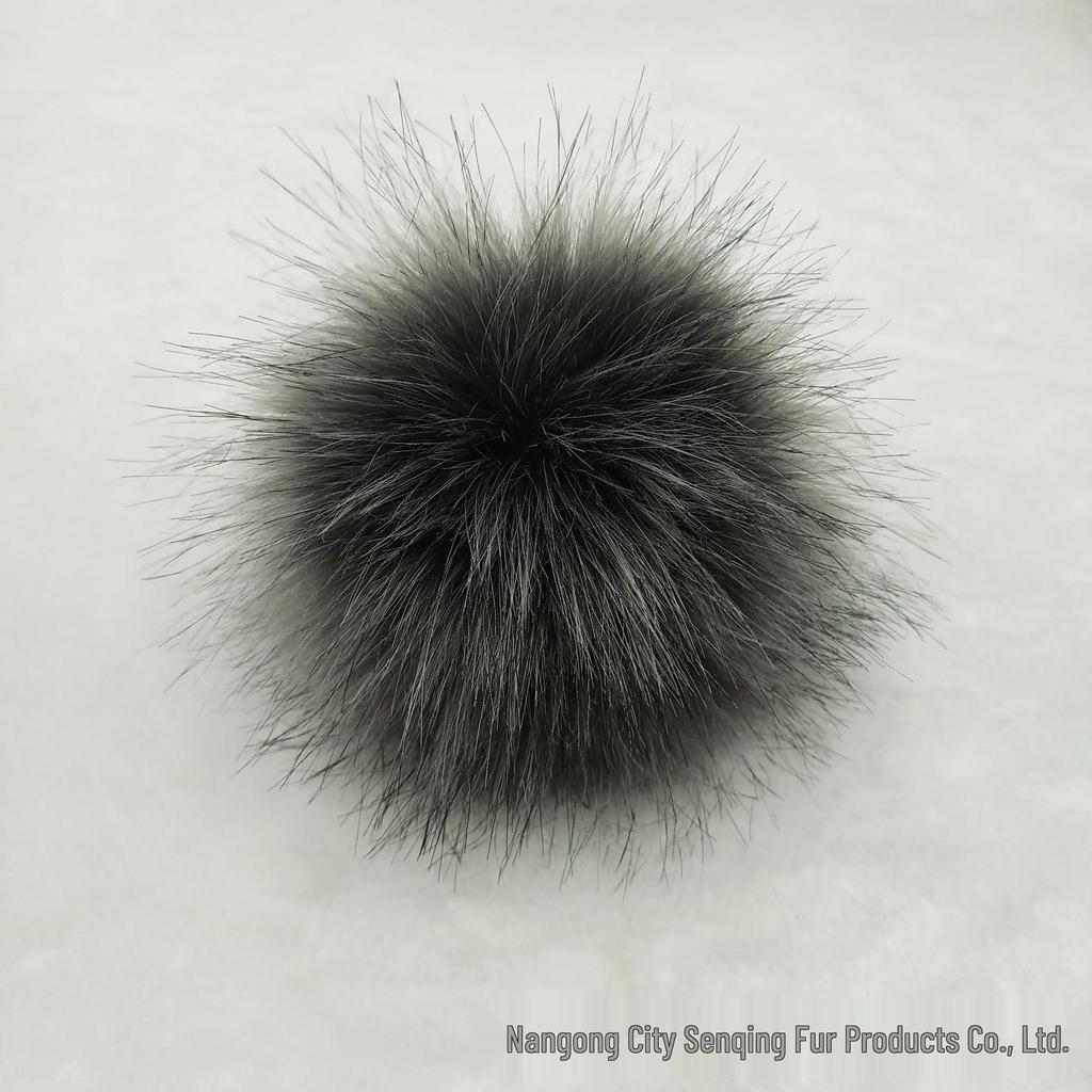 Colored 15cm Fluffy Faux Fur Fox Ball for DIY Hat Pendant