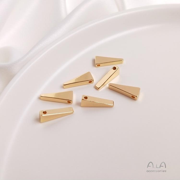 

14K Gold-Filled Triangle Charm Clavicle Necklace & Earring Pendant Accessories