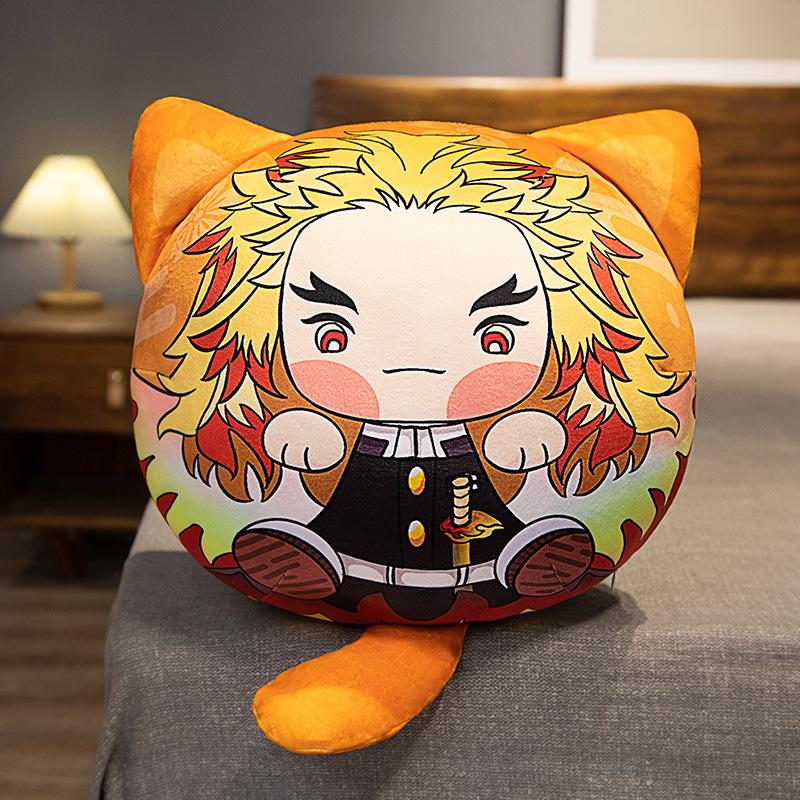 Demon Slayer Plush Pillow & Keychain Set: Tanjiro, Nezuko, Zenitsu, Shinobu, Inosuke
