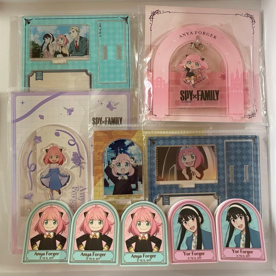 Used Unopened SPYFAMILY Anya Yoru 5 Acrylic Clips 5 Acrylic Clips