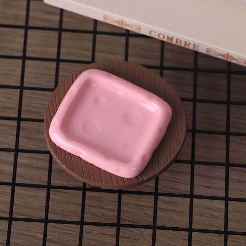 DIY Miniature Cheese Knife & Fork Set with Plate Figurine Keychain Resin Jewelry