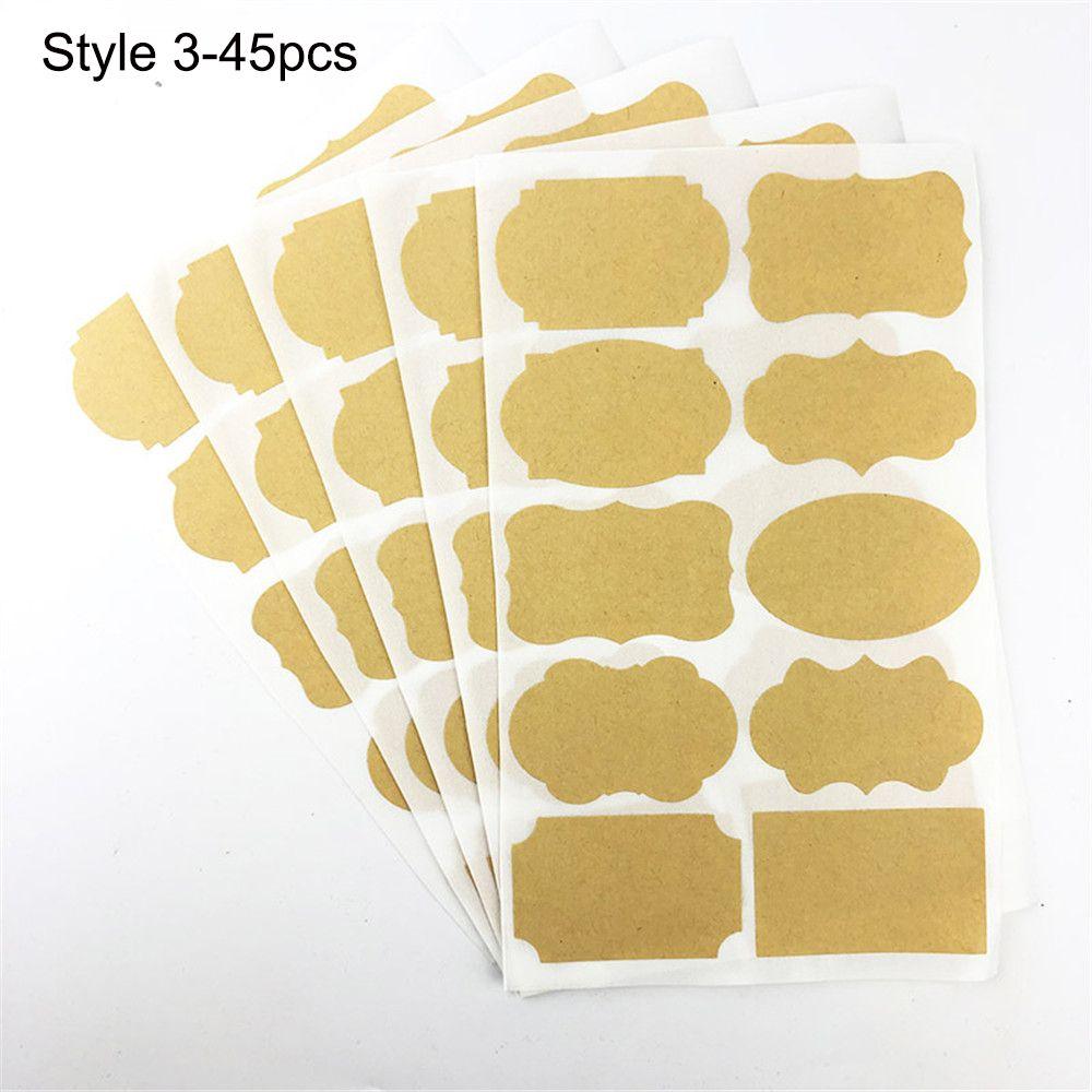 

Creative Gift Candy Tags Self Adhesive Blank Sticky Labels Stickers Kraft Paper Packaging Seals Style 3