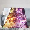 Zoros Vintage Tattoo Ornament Art Flannel Blanket Autumn Warm Throw Blanket for Kids Living Room Comfortable Sofa Bed Cover