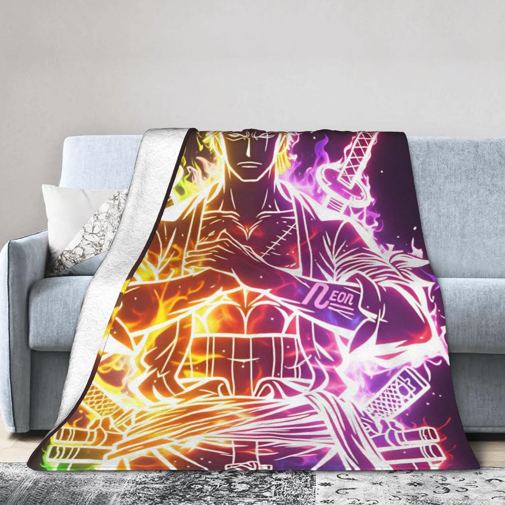 Zoros Vintage Tattoo Ornament Art Flannel Blanket Autumn Warm Throw Blanket for Kids Living Room Comfortable Sofa Bed Cover
