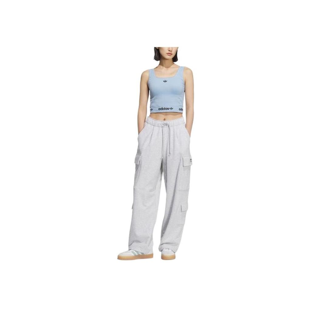 Adidas Originals SS25 Fashion Casual Sleeveless Sports Vest Women Tops Sky-Blue KB6422