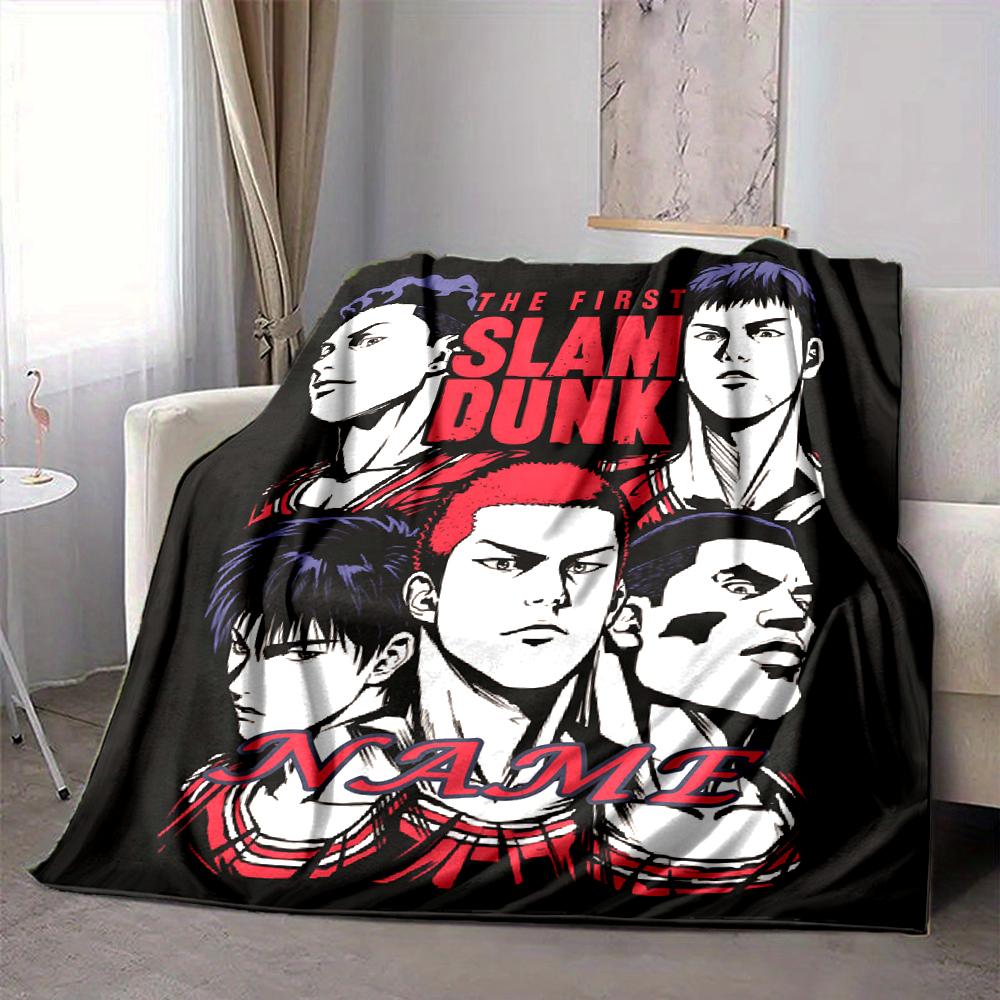 Custom 1pc Slam Dunk: Passion Blanket, Soft And Comfortable Blanket, Casual Warm, Camping Travel Blanket, Birthday Gift Q912169