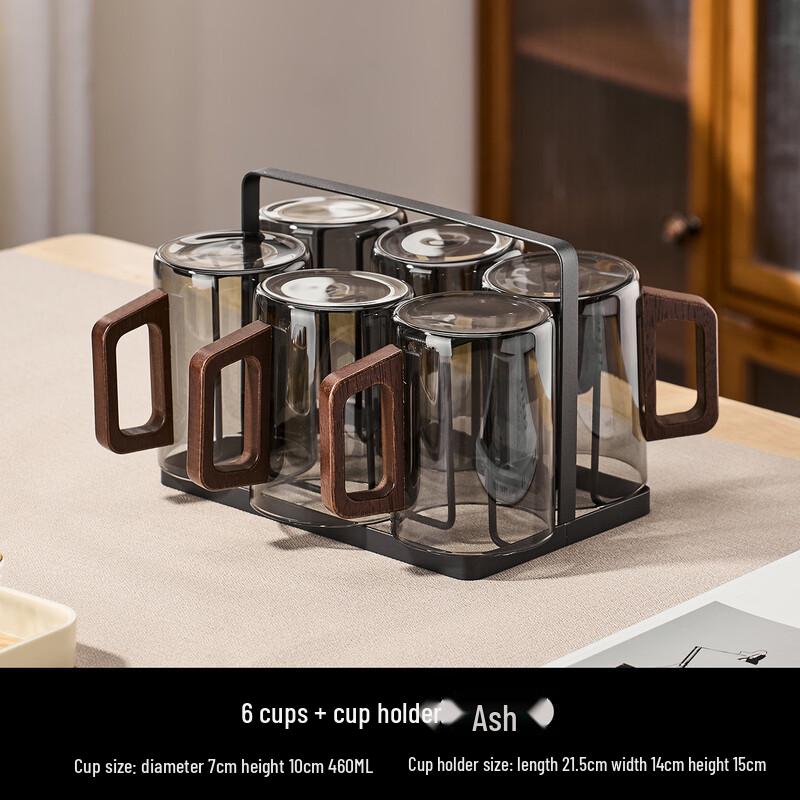 Handun Chinese Style High Borosilicate Glass Mug Set