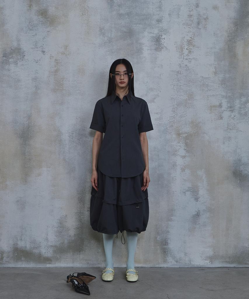 Paradigm Film [Ep.02] Gothic Balloon Fit Bermuda Pants (Charcoal)
