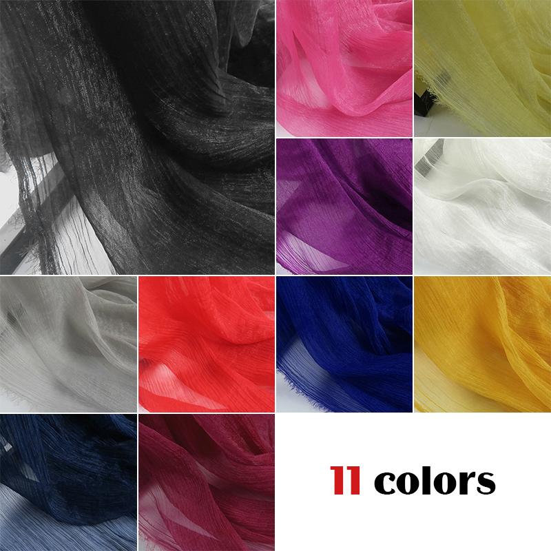 30D Silky Crepe Chiffon Fabric Thin Transparent Shimmer Sheer Hanfu Organza Fabric For Diy Sweing Ancient Hanfu Dress Costume
