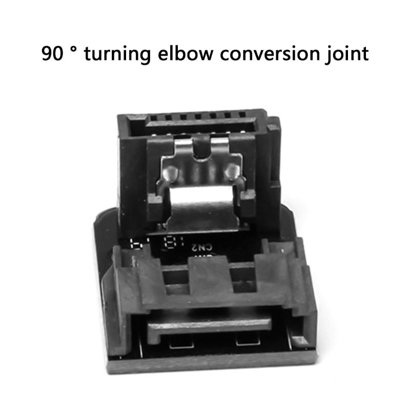 Satas 7Pin Right Angle Connectors ABS Satas 7Pin Female To Male Adapter Enhances Stability For PC Hard Drive Installation